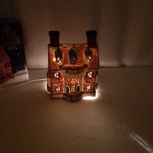 Christmas Hand Painted Ceramic Illuminated Grand Hotel Liberty Bell Village